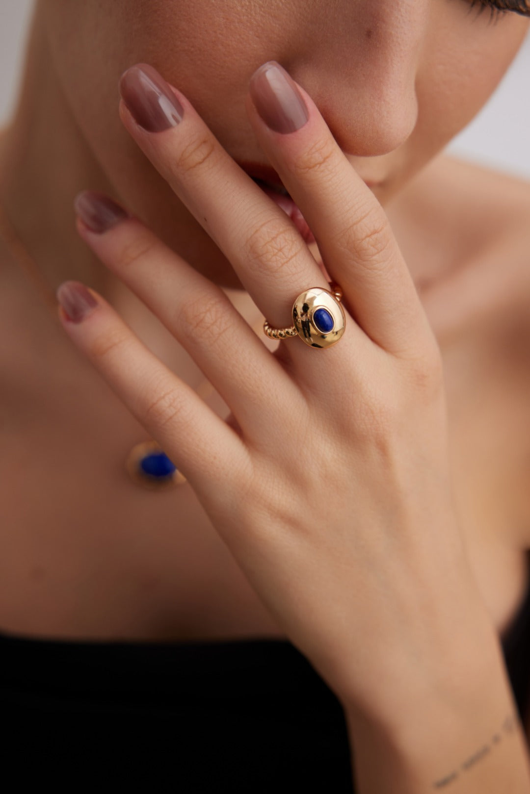 Sterling Silver Lapis Lazuli/ Onyx Ring