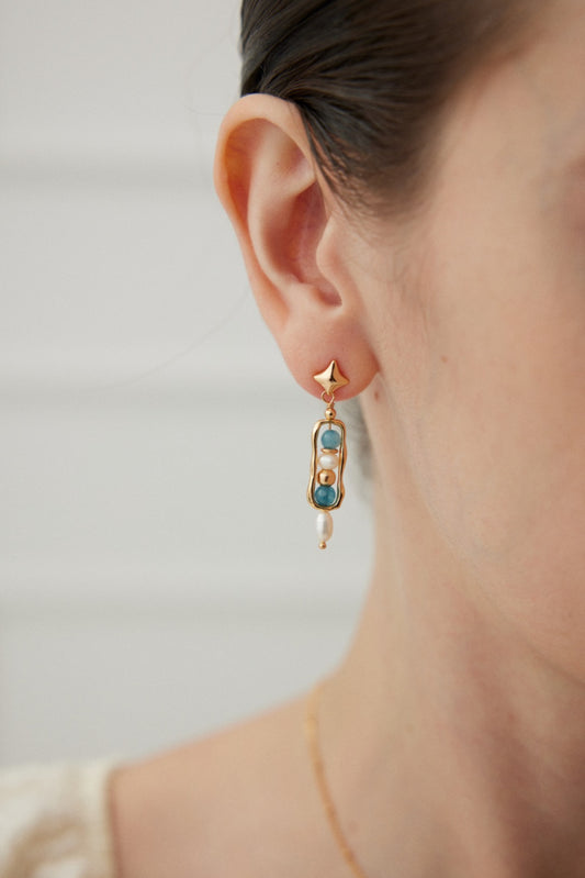 Tianhe stone earrings