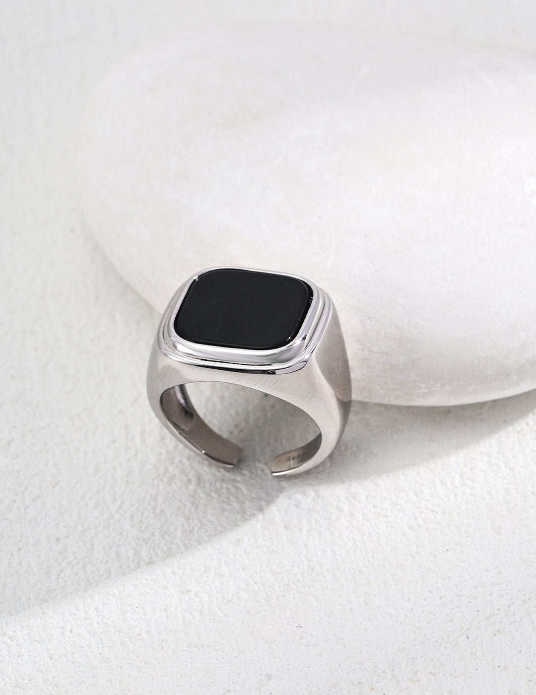 S925 Silver Onyx Ring