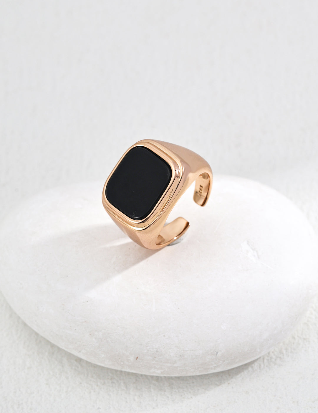 S925 Silver Onyx Ring